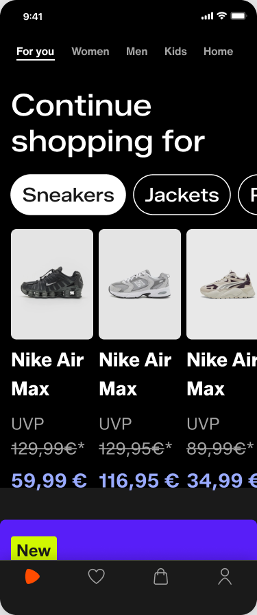 Continue shopping module with font size set to 200%